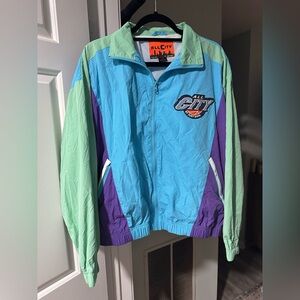 Just Don All City Retro Jacket with Red and Blue Accents